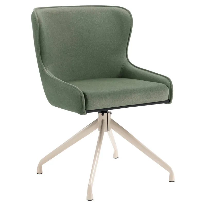 JULIUS | Hotel Stuhl | Samt | Grau | Gestell: Weiß | Drehfunktion Günstig