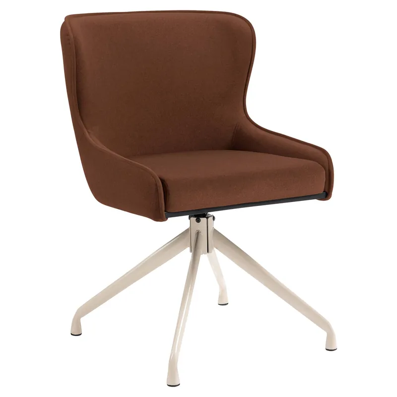 Saisonangebot JULIUS | Hotel Stuhl | Samt | Rot Bronze | Gestell: Weiß | Drehfunktion