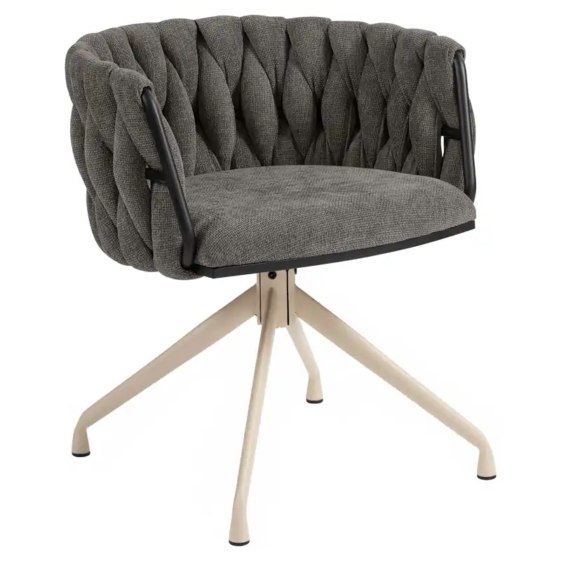 Bestpreis MARIS | Hotel Stuhl | Textil/Stoff | Grau | Gestell: Weiß | Drehfunktion