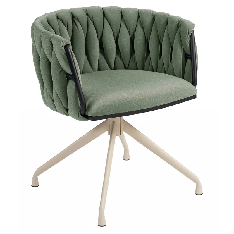 Preiswert MARIS | Hotel Stuhl | Samt | Grau | Gestell: Weiß | Drehfunktion