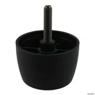 4 x Möbelfuß Ø 60mm h 40mm M 8 Kunststoff schwarz rund Möbelgleiter Sofa Sessel Finale Aktion
