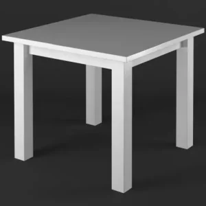 Direktkauf Esstisch Kiefer Vollholz massiv weiß Lagopus 21 - Abmessungen: 80 x 80 cm (B x T)