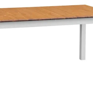 Esstisch ausziehbar Gyronde 22, Kiefer massiv Vollholz, Farbe: Weiß / Eiche - Abmessungen: 150-197 x 93 cm (B x T) Jetzt Kaufen