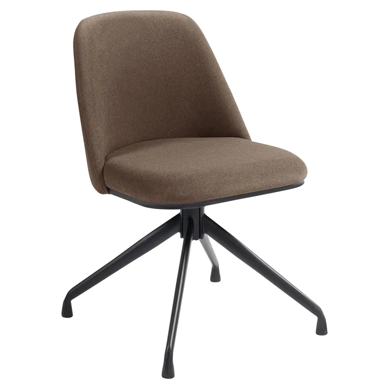 TINA | Hotel Stuhl | Samt | Braun | Drehfunktion Echt