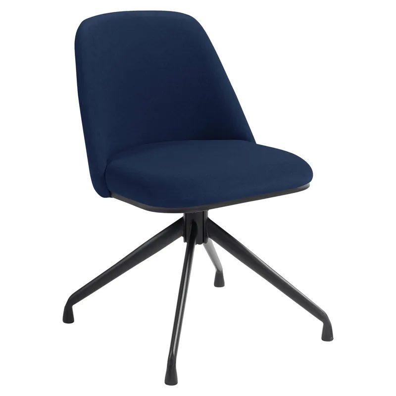 Nur Für Kurze Zeit TINA | Hotel Stuhl | Samt | Blau | Drehfunktion