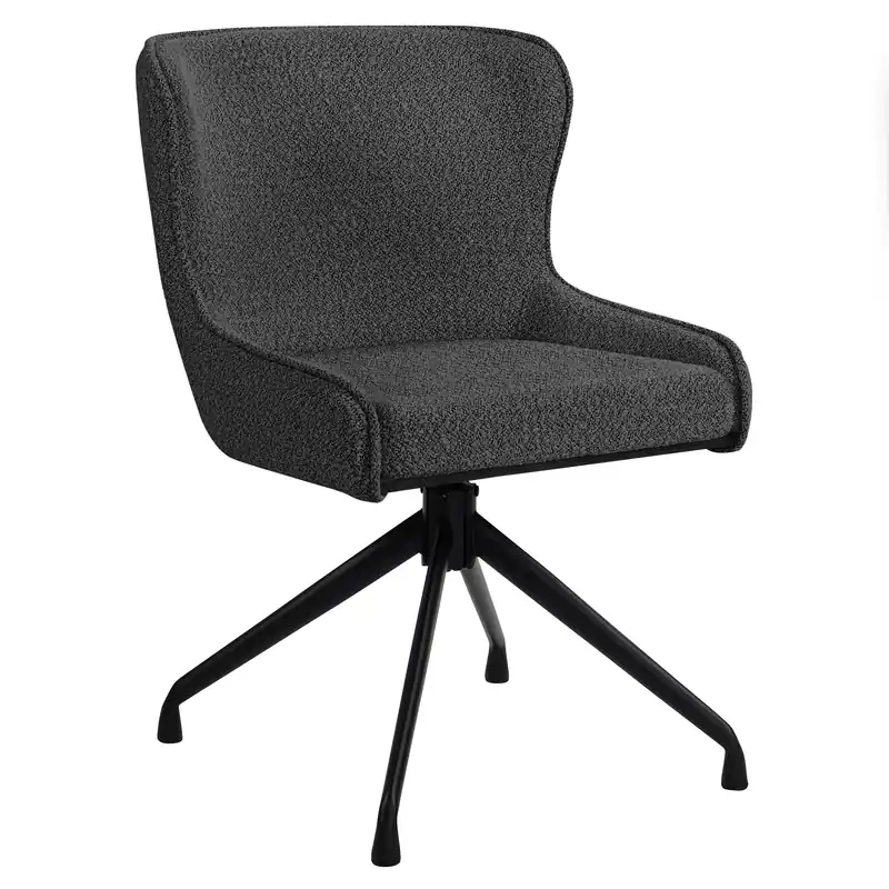 JULIUS | Hotel Stuhl | Teddystoff | Dunkel Grau | Drehfunktion Abverkauf