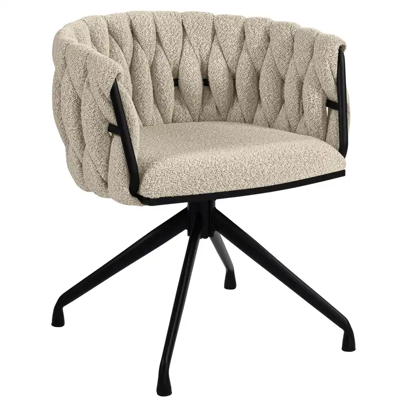 MARIS | Hotel Stuhl | Teddystoff | Beige | Drehfunktion Preisreduziert