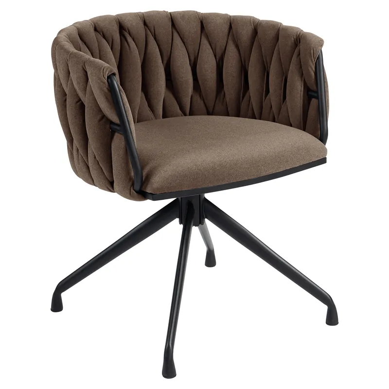 Zertifiziert MARIS | Hotel Stuhl | Samt | Braun | Drehfunktion