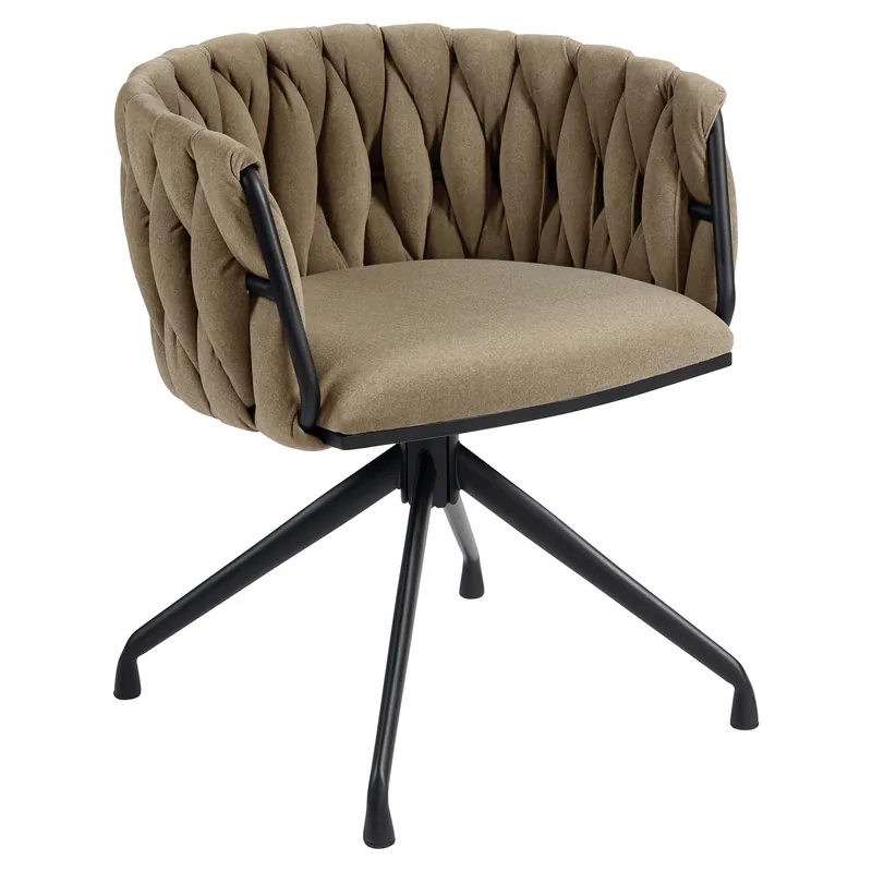 MARIS | Hotel Stuhl | Samt | Taupe | Drehfunktion Echt