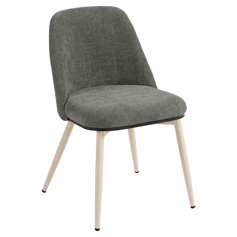 Markenprodukt TINA | Hotel Stuhl | Textil/Stoff | Grau | Gestell: Weiß