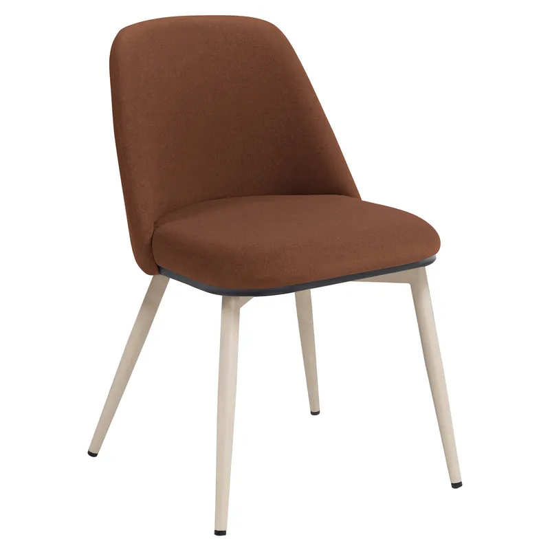 TINA | Hotel Stuhl | Samt | Rot Bronze | Gestell: Weiß Online Kaufen