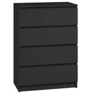 Zertifiziert Kommode mit 4 Schubladen Sideboard Schrank schwarz 70cm