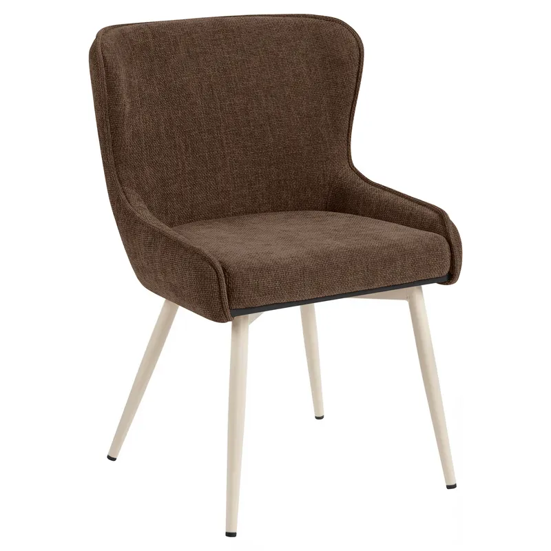 JULIUS | Hotel Stuhl | Textil/Stoff | Braun | Gestell: Weiß Wochenendangebot