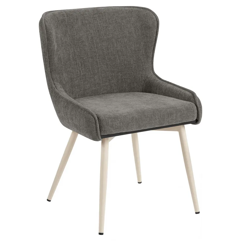 Kostenloser Versand JULIUS | Hotel Stuhl | Textil/Stoff | Grau | Gestell: Weiß