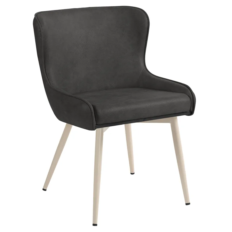 Kostenloser Rückversand JULIUS | Hotel Stuhl | Leder | Schwarz | Gestell: Weiß