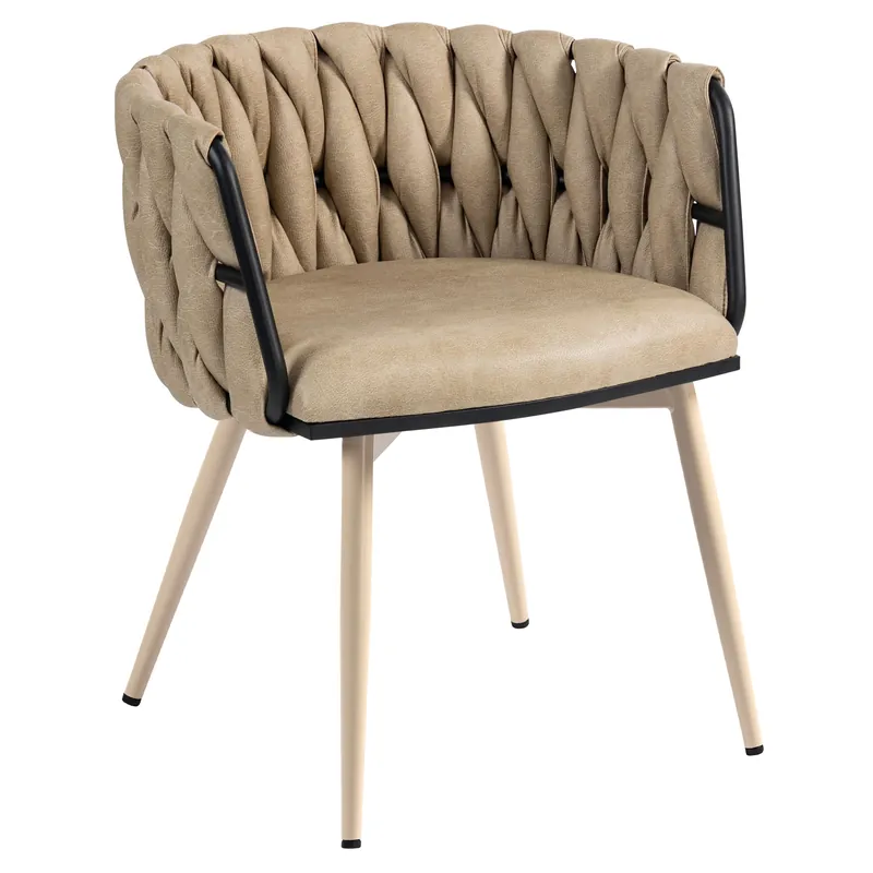 Top-Seller MARIS | Hotel Stuhl | Leder | Beige | Gestell: Weiß