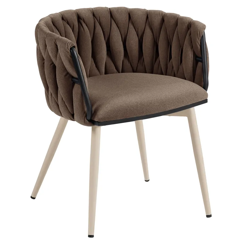 MARIS | Hotel Stuhl | Samt | Braun | Gestell: Weiß Neu Im Sortiment