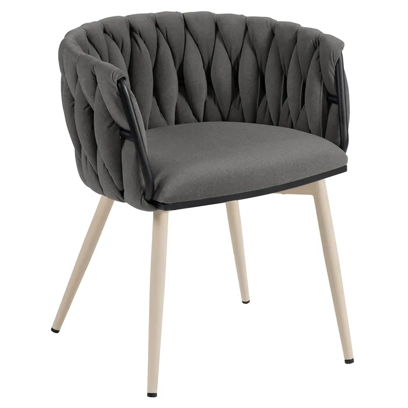 Wochenendangebot MARIS | Hotel Stuhl | Samt | Grau | Gestell: Weiß