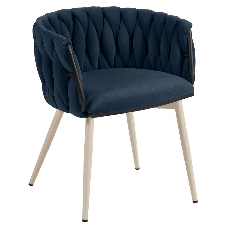 MARIS | Hotel Stuhl | Samt | Blau | Gestell: Weiß Meistverkauft