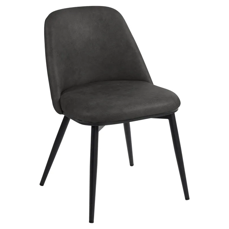 TINA | Hotel Stuhl | Leder | Schwarz Gratis Versand