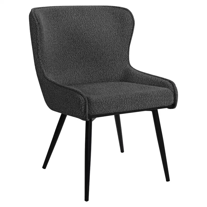 JULIUS | Hotel Stuhl | Teddystoff | Dunkel Grau Schneller Versand