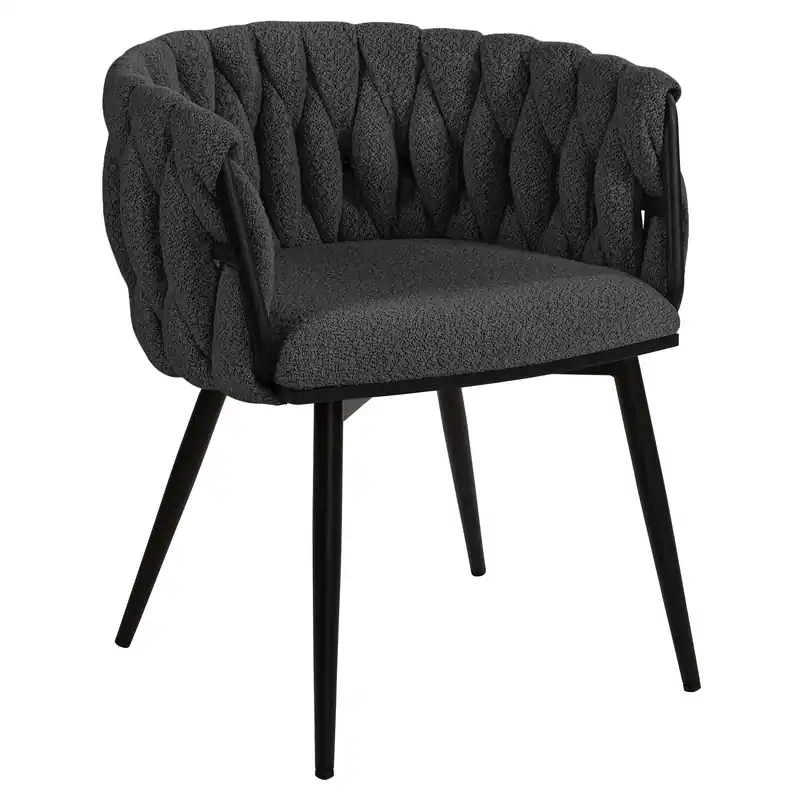 MARIS | Hotel Stuhl | Teddystoff | Dunkel Grau Knallerangebot