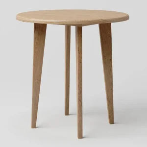 Esstisch Eiche massiv natur Aurornis 72 (rund) - Abmessungen: 80 x 80 cm (B x T) Neu