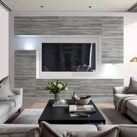 Wohnwand 8W/GW mit LED Beleuchtung, Ohne Griffe. Breite 250 cm, Front Farbe wählbar Kostenloser Rückversand