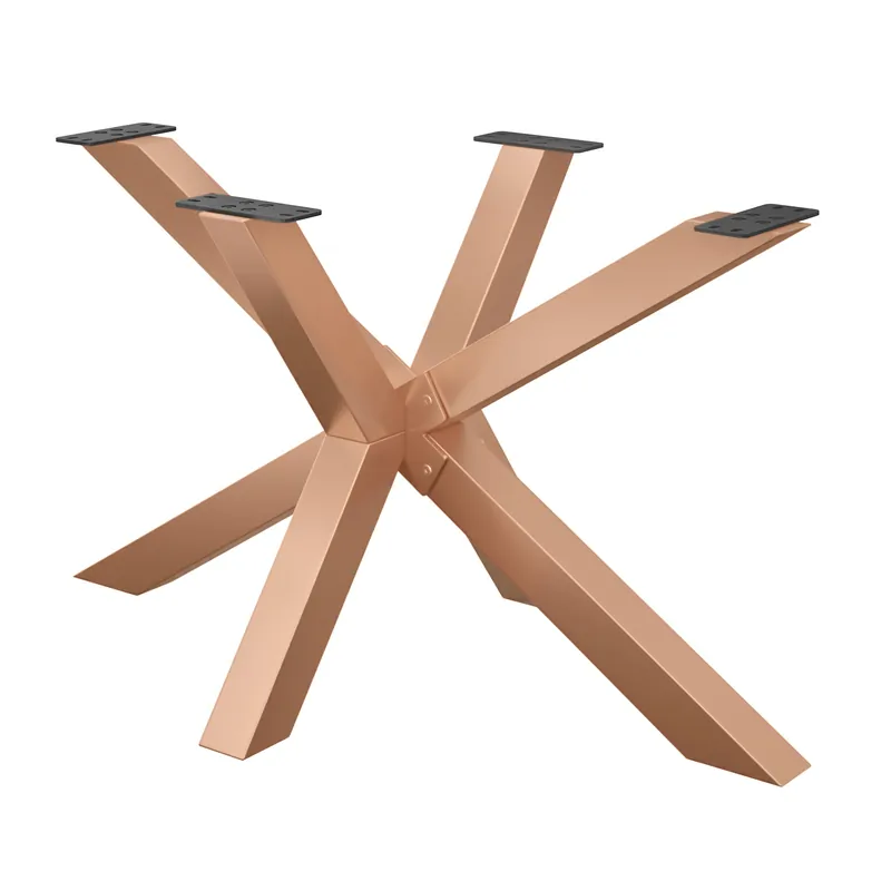 Markenprodukt SPIDER | Bistro Tischgestell | 128 x 78 cm | Höhe: 72 cm | Kupfer