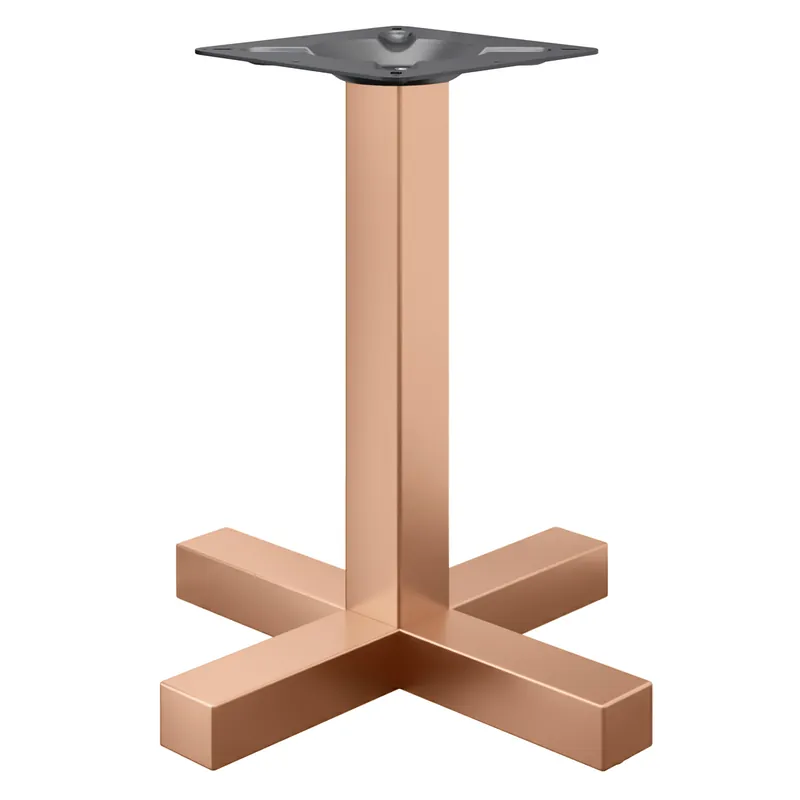 CATANIA | Bistro Tischgestell | Kupfer | Höhe: 72 cm | Säule: 6 x 6 cm | Fuß: 58 x 58 cm Kostenfreie Lieferung