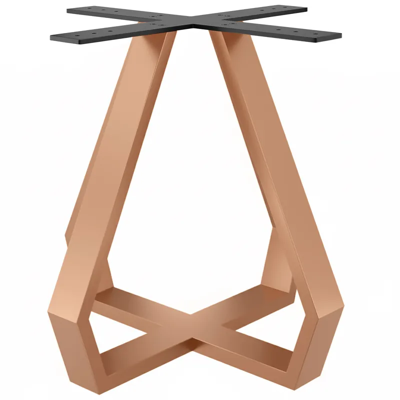 Markenprodukt DIAMOND | Bistro Tischgestell | Höhe: 72 cm | Fuß: 44 x 44 cm | Kupfer