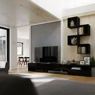 Wohnwand VEX 36 Anbauwand Mediawand Weiß Schwarz Hochglanz TV Möbel Set Schrank Nur Für Kurze Zeit