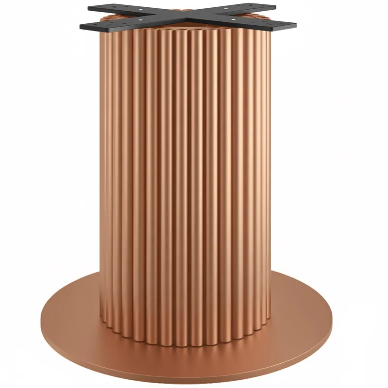 Begrenztes Angebot TORINO | Bistro Tischgestell | Höhe: 72 cm | Bodenplatte: Ø 68 cm | Säule: Ø 40 cm | Kupfer