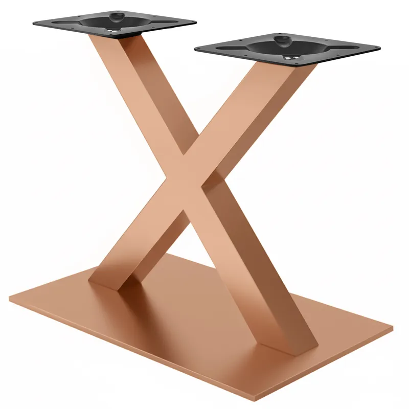 MADRID X | Bistro Tischgestell | Kupfer | Höhe: 72 cm | Säule: 8 x 8 cm | Fuß: 40 x 70 cm Mega-Angebot