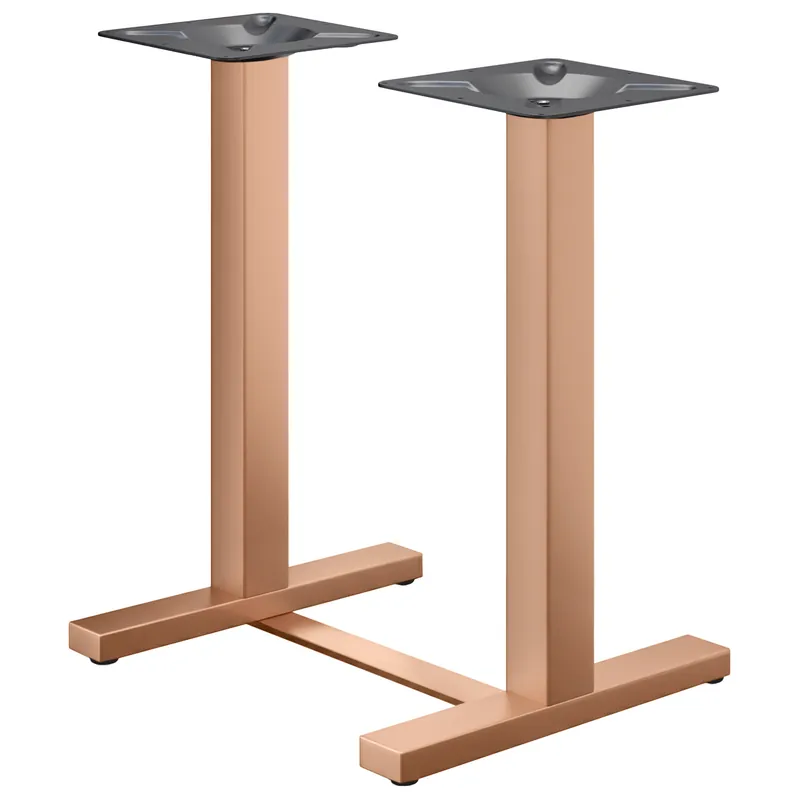 CATANIA | Bistro Doppel Stehtischgestell | Kupfer | Höhe: 105 cm | Säule: 6 x 6 cm | Fuß: L 58 cm Top-Angebot