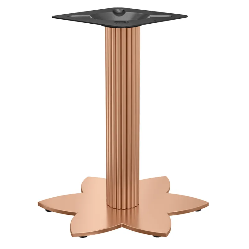 Zertifiziert LOTUS | Bistro Tischgestell | Kupfer | Höhe: 72 cm | Säule: Ø 9,5 cm | Fuß: Ø 50 cm