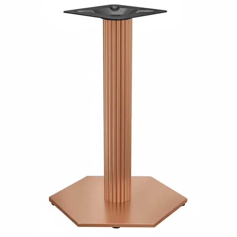 Kostenloser Versand AGON | Bistro Stehtischgestell | Kupfer | Höhe: 105 cm | Säule: Ø 9,5 cm | Fuß: Ø 50 cm