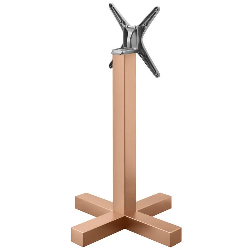 CATANIA | Bistro Stehtischgestell | Kupfer | Höhe: 105 cm | Säule: 6 x 6 cm | Fuß: 58 x 58 cm | Klappbar Super-Preis