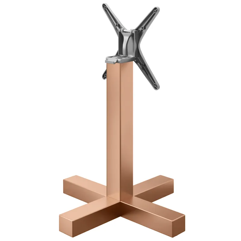 CATANIA | Bistro Tischgestell | Kupfer | Höhe: 72 cm | Säule: 8 x 8 cm | Fuß: 58 x 58 cm | Klappbar Neue Kollektion