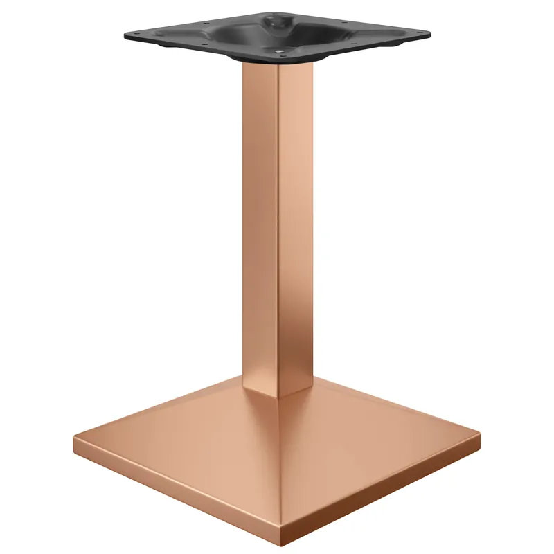 Bestseller PALMA | Bistro Tischgestell | Kupfer | Fuß: 45 x 45 cm | Säule: 8 x 76 cm