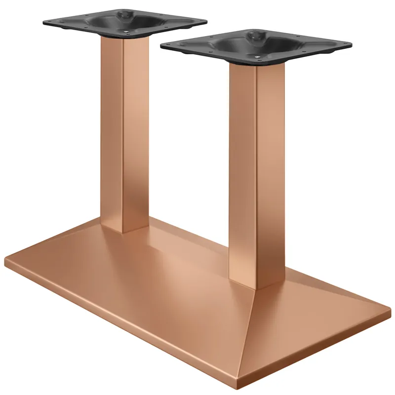 Geprüft PALMA | Bistro Doppel Tischgestell | Kupfer | B:T 40 x 73 cm | Säule: 8 x 76 cm