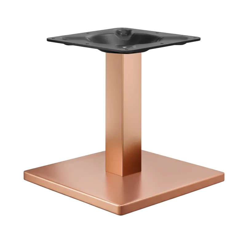 Rabatt MADRID | Bistro Lounge Tischgestell | Kupfer | Höhe: 36 cm | Säule: 8 x 8 cm | Fuß: 45 x 45 cm