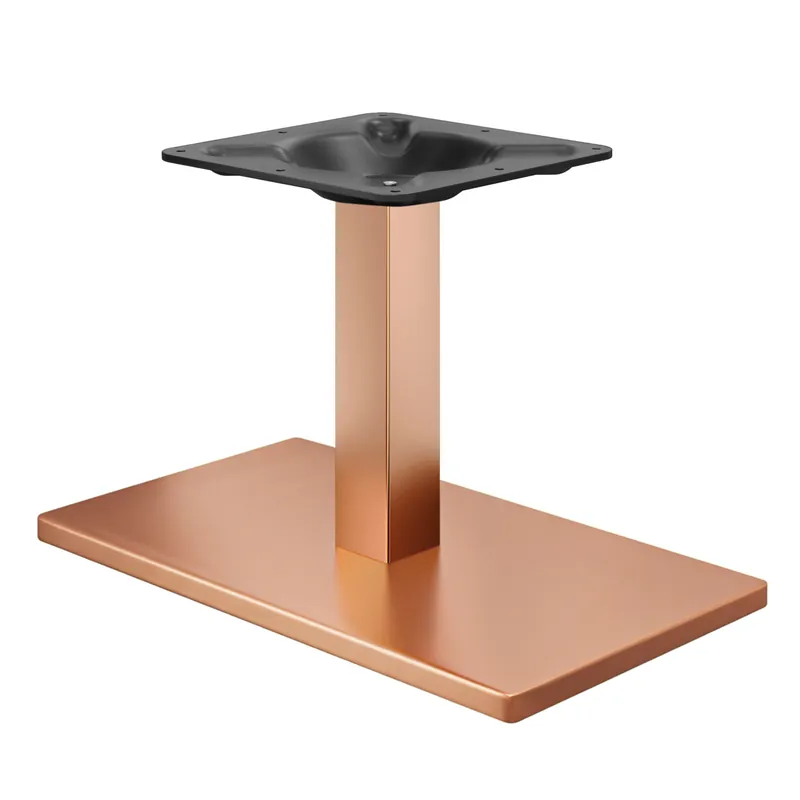 Bestpreis MADRID | Bistro Lounge Tischgestell | Kupfer | Höhe: 36 cm | Säule: 8 x 8 cm | Fuß: 40 x 70 cm