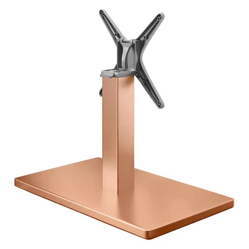 Neue Ware MADRID | Bistro Lounge Tischgestell | Kupfer | Höhe: 36 cm | Säule: 8 x 8 cm | Fuß: 40 x 70 cm | Klappbar