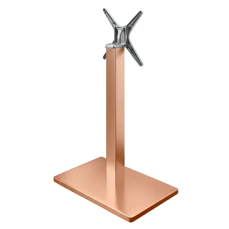 Saisonangebot MADRID | Bistro Stehtischgestell | Kupfer | Höhe: 105 cm | Säule: 8 x 8 cm | Fuß: 40 x 70 cm | Klappbar