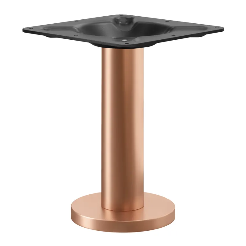 MILAN | Bistro Lounge Tischgestell | Kupfer | Fuß: Ø 18 cm | Säule: 7,6 x 36 cm | Bodenmontage Schnäppchen