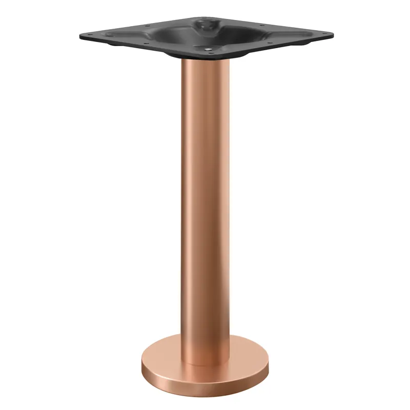 MILAN | Bistro Tischgestell | Kupfer | Fuß: Ø 18 cm | Säule: 7,6 x 69 cm | Bodenmontage Kostenloser Versand