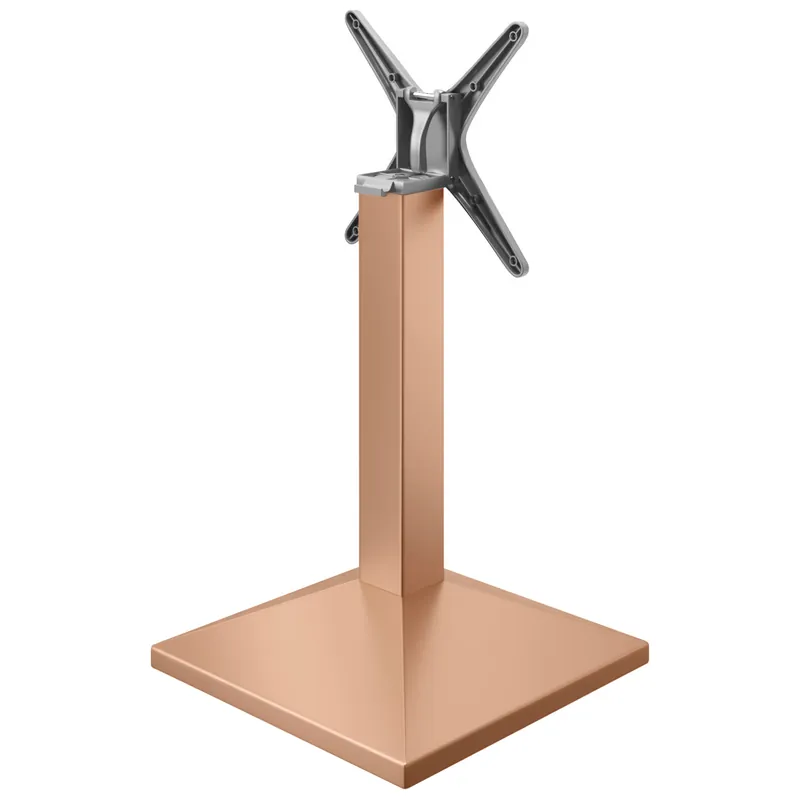 Echt PALMA | Bistro Tischgestell | Kupfer | Fuß: 50 x 50 cm | Säule: 8 x 76 cm | Klappbar