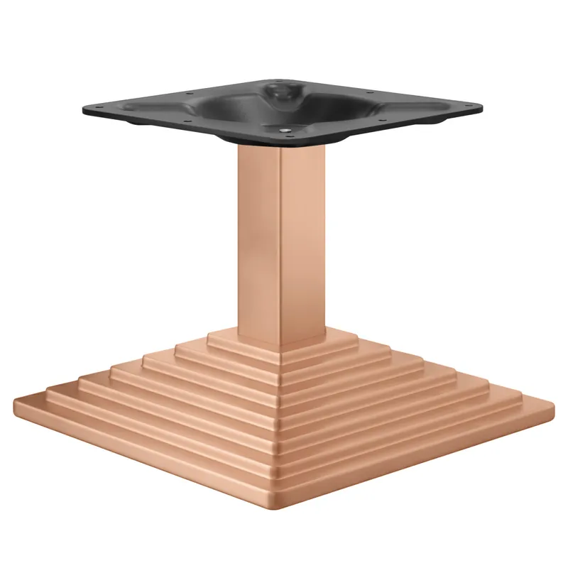 PYRAMIDE | Bistro Lounge Tischgestell | Kupfer | Fuß: 41 x 41 cm | Säule: 8 x 40 cm Preisknaller