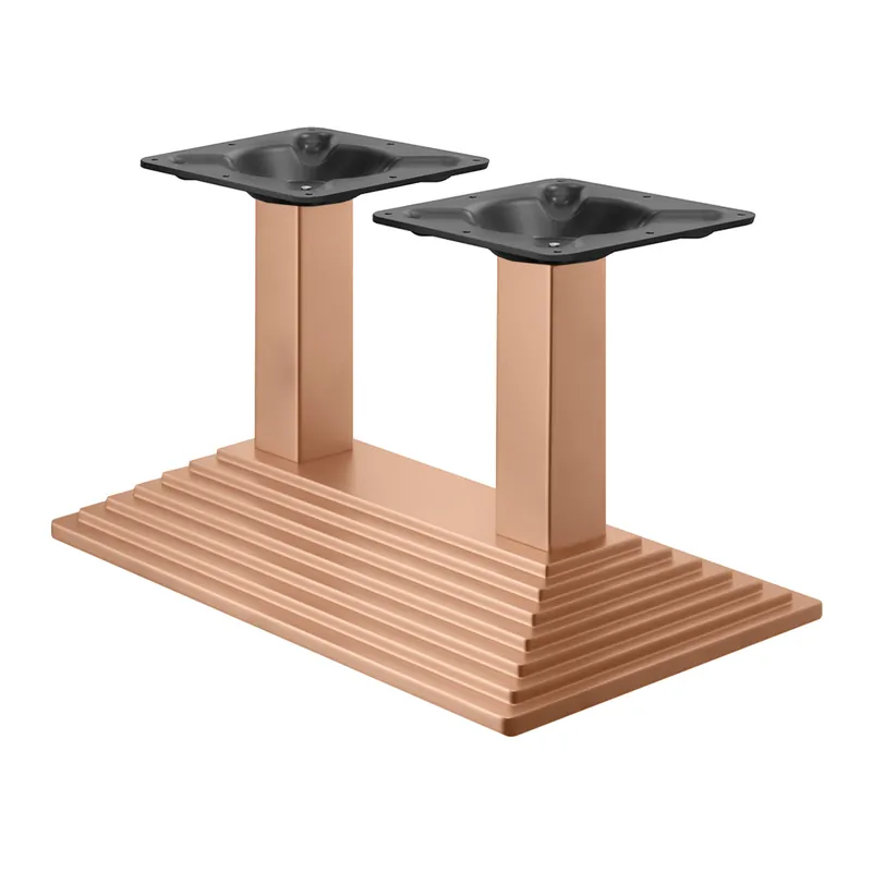 Pyramide | Bistro Lounge Doppel Tischgestell | Kupfer | B:T 40 x 73 cm | Säule: 6 x 40 cm Knallerangebot